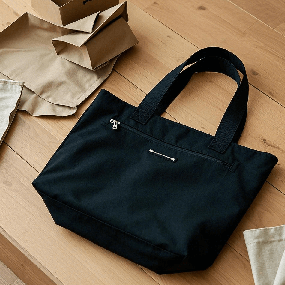 Heavy Canvas Zippered Shopping Tote Bags(1)