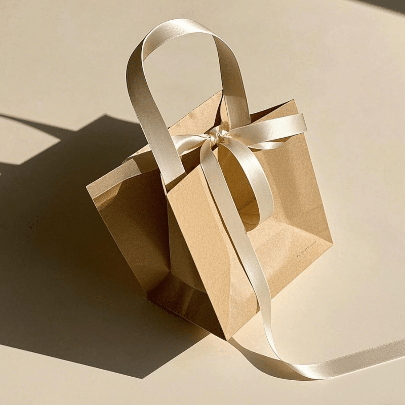 Custom Paper Shopping Bags with Ribbon Handles Wholesale - POZI Packaging