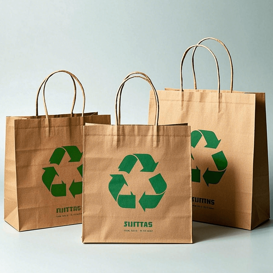 Recycled Paper Shopping Bags (3)