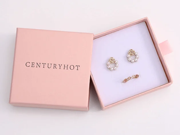 Pink Cardboard Jewelry Box